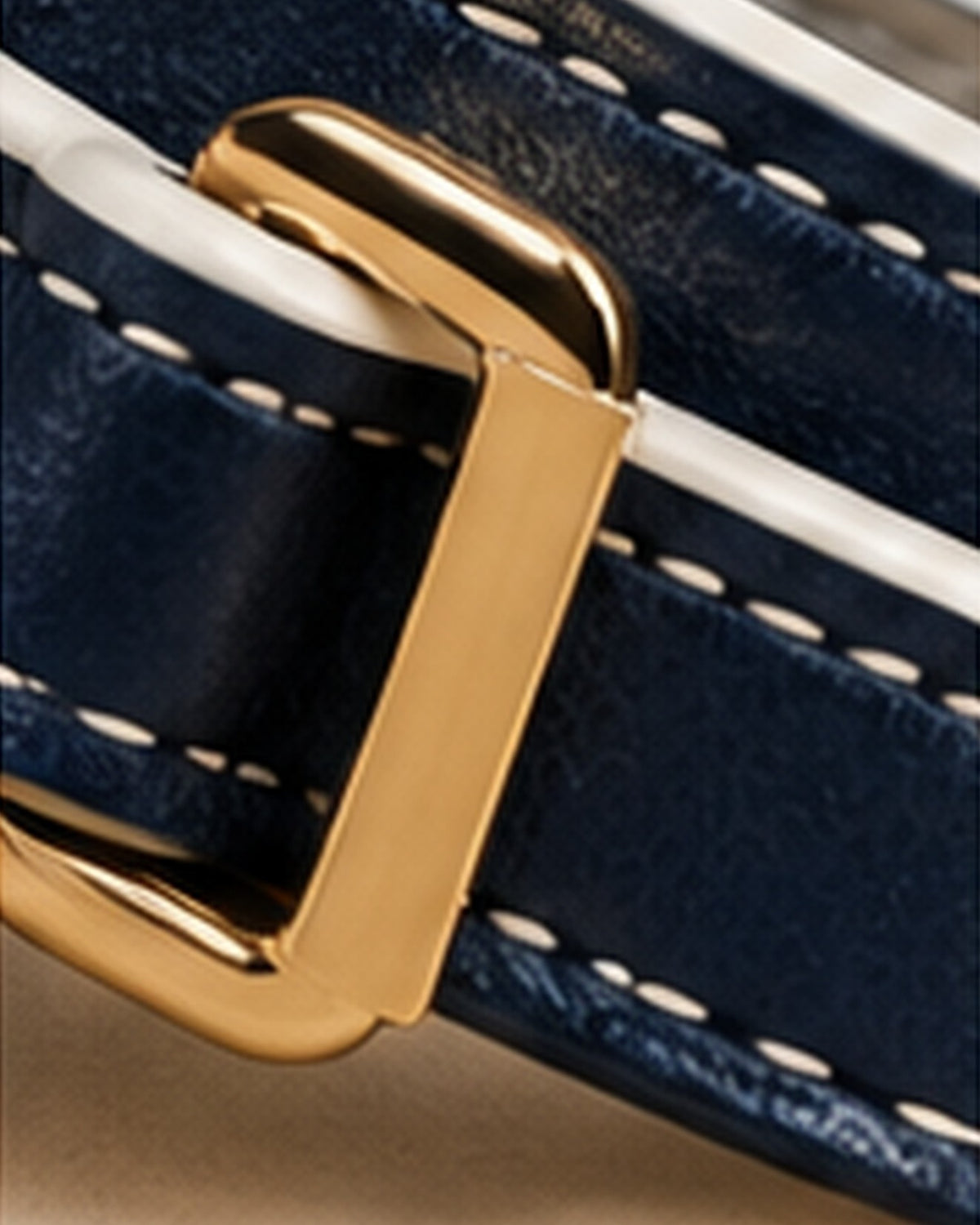 La Pétillante, blue and white: buckle detail